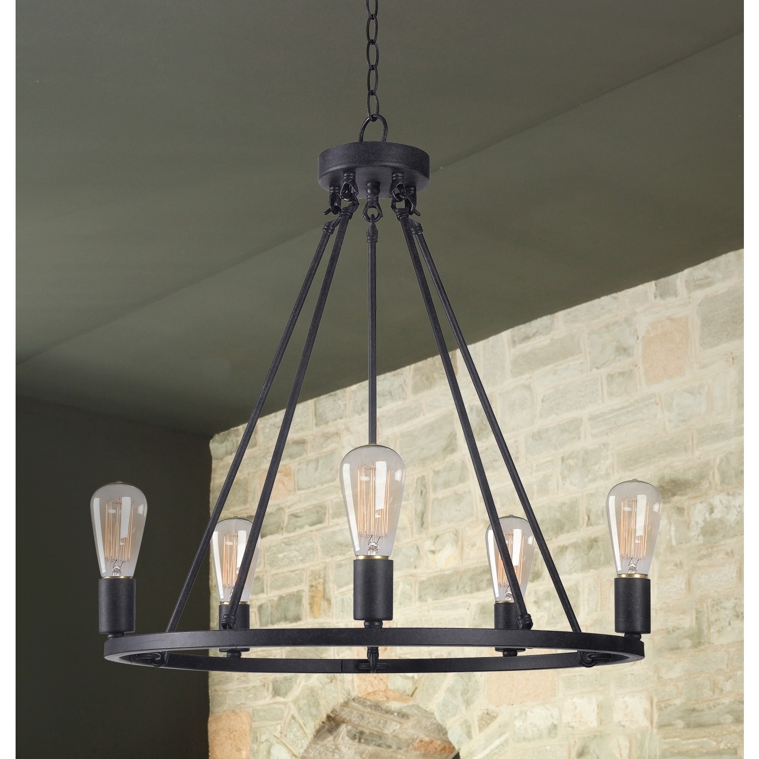 The Gray Barn Lake View 5 Light Chandelier - N/A (Collider 5 Light Chandelier) - Chandeliers For Bedrooms by Overstock.com