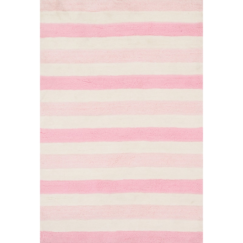 Alexander Home Hand-tufted Riley Striped Shag Rug