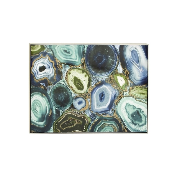 Abstract Geode Gold Foil and Lacquered Wall Art