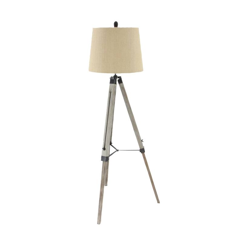 Brown Wood Industrial Floor Lamp 61 x 25 x 25 - 25 x 61