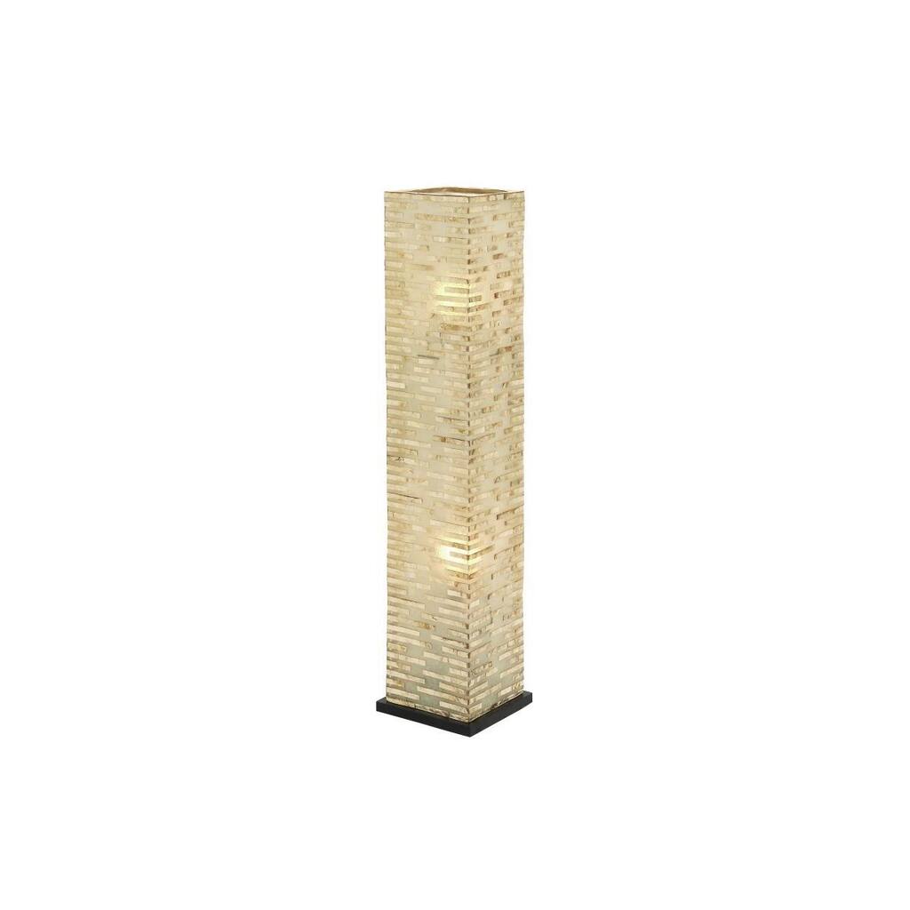 Modern Fiberglass and Wood Floor Lamp