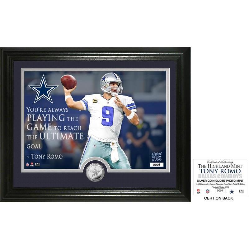 Tony Romo Autographed Memorabilia  Signed Photo, Jersey, Collectibles &  Merchandise