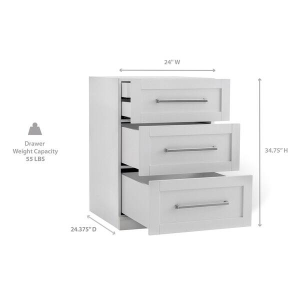 Shop Newage Products Home Bar 24 Inch High X 24 Inch Wide 3 Drawer