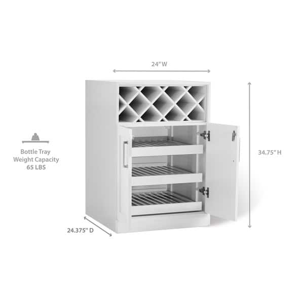 Shop Newage Products Home Bar White 24 Inch Wide X 24 Inch Deep