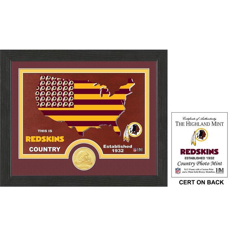 Washington Redskins Country Bronze Coin Photo Mint - Multi-color