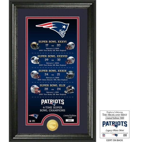 New England Patriots Legacy Bronze Coin Photo Mint