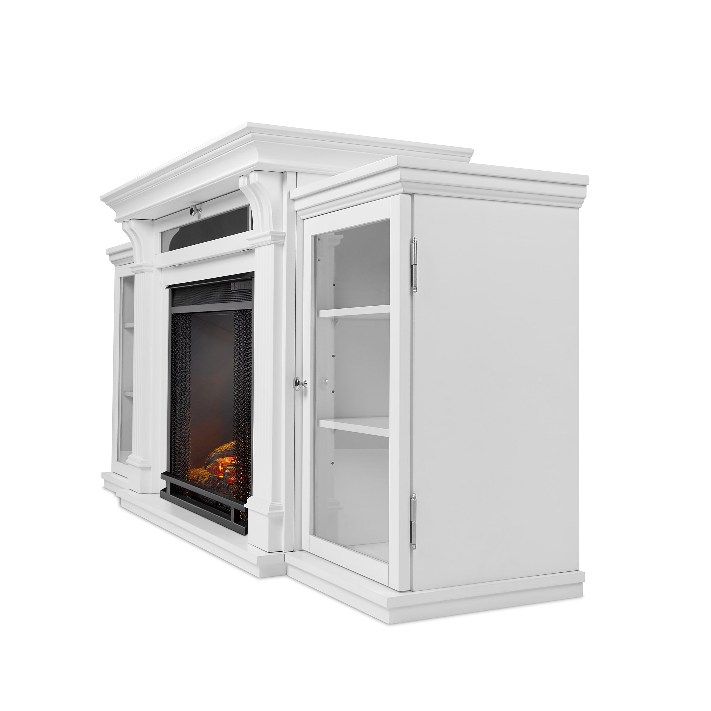 Shop Calie Electric Fireplace Entertainment Center White By Real