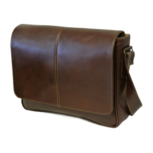 cuero leather messenger bag