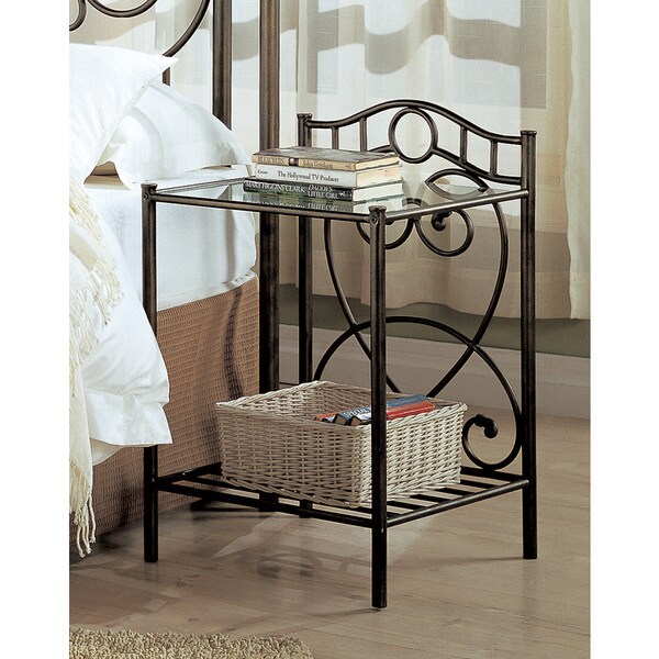 Shop Coaster Company Antique Bronze Metal 2shelf Nightstand Free