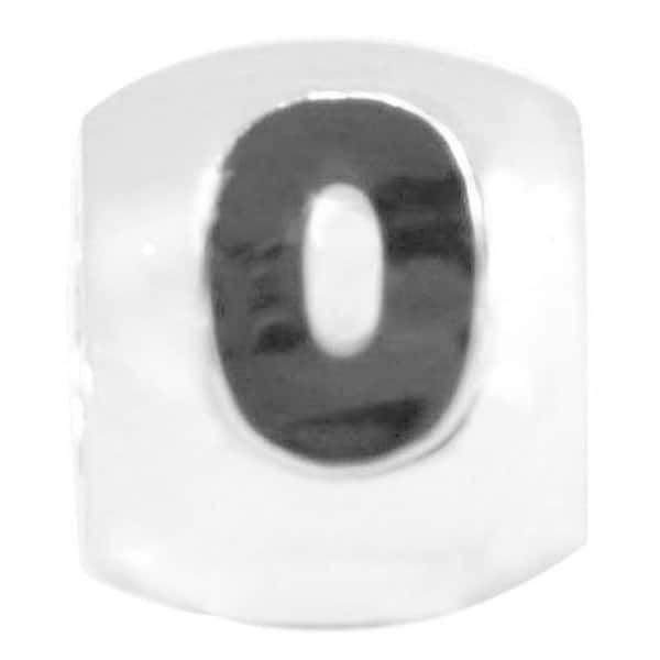 De Buman Sterling Silver Lucky Number 0 Enamel Charm Bead-fits Charm Bracelets De Buman Sterling Silver Lucky Number 0 Enamel Charm Bead-fits Charm Bracelets