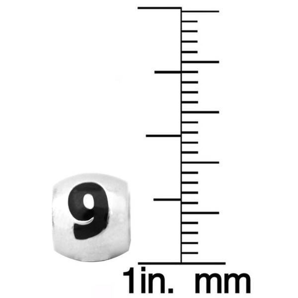 De Buman Sterling Silver Lucky Number 0 Enamel Charm Bead-fits Charm Bracelets De Buman Sterling Silver Lucky Number 0 Enamel Charm Bead-fits Charm Bracelets