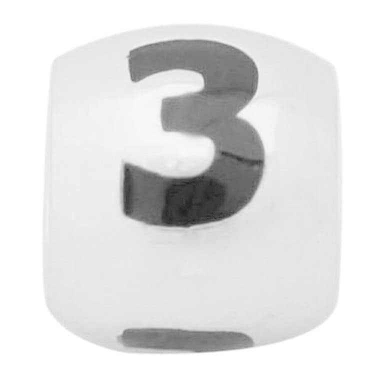 De Buman Sterling Silver Lucky Number 0 Enamel Charm Bead-fits Charm Bracelets De Buman Sterling Silver Lucky Number 0 Enamel Charm Bead-fits Charm Bracelets