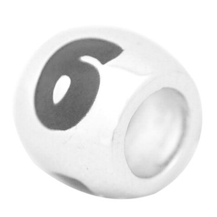 De Buman Sterling Silver Lucky Number 0 Enamel Charm Bead-fits Charm Bracelets De Buman Sterling Silver Lucky Number 0 Enamel Charm Bead-fits Charm Bracelets