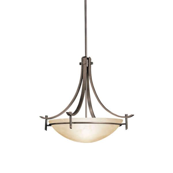 slide 1 of 1, Kichler Lighting Olympia Collection 3-light Olde Bronze Pendant