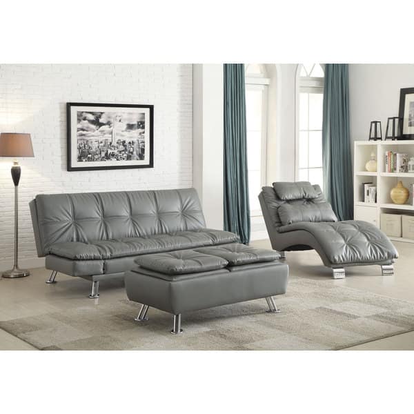 Coaster Company Dilleston Grey Sofa Bed In Futon Style With Coaster Company Dilleston Grey Sofa Bed