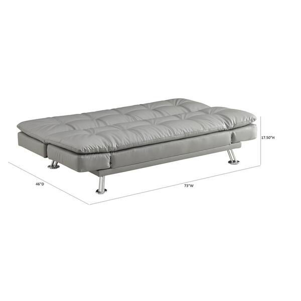 Coaster Company Dilleston Grey Sofa Bed In Futon Style With Coaster Company Dilleston Grey Sofa Bed