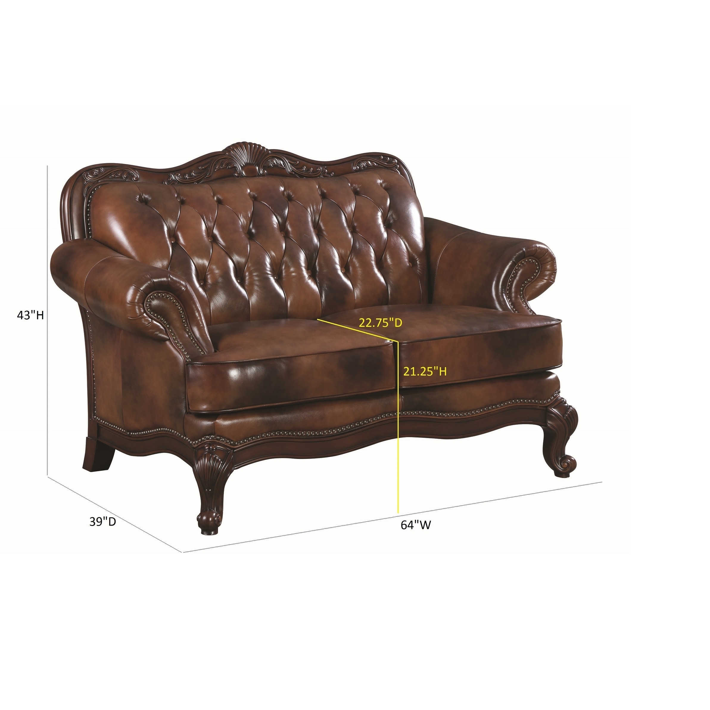 Coaster Company Brown Leather Tufted Victoria Sofa Coaster Company Brown Leather Tufted