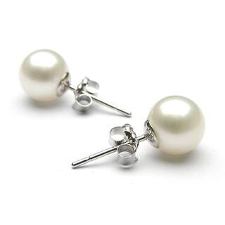 Stainless Steel Pearl Earrings Online At Our Faux Pearl Stainless Steel Hypoallergenic Studs