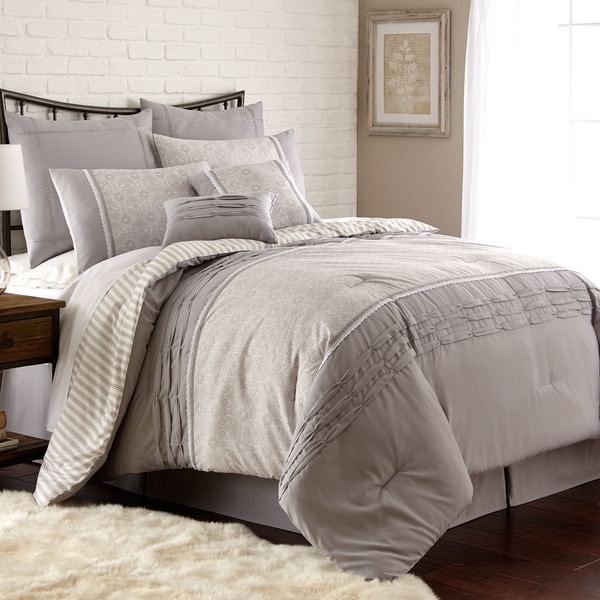 Shop Amraupur Overseas Camila Pleated 8-piece Comforter Set - On Sale ...