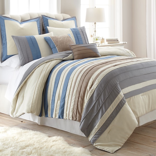 Amraupur Overseas Penny Lane Pleated 8-piece Comforter Set