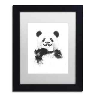 Balazs Solti 'Funny Panda' Matted Framed Art - Overstock - 12190223