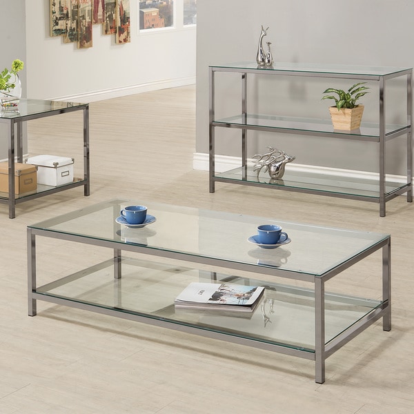 Coaster Company Nickel Coffee Table - 54" x 23" x 15"