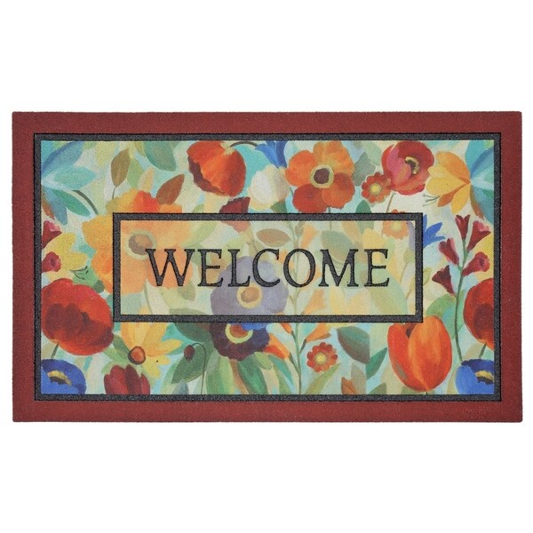 Mohawk Home Doorscapes Stain Glass Flowers (1'6 x 2'6) - 1'6" x 2'6"