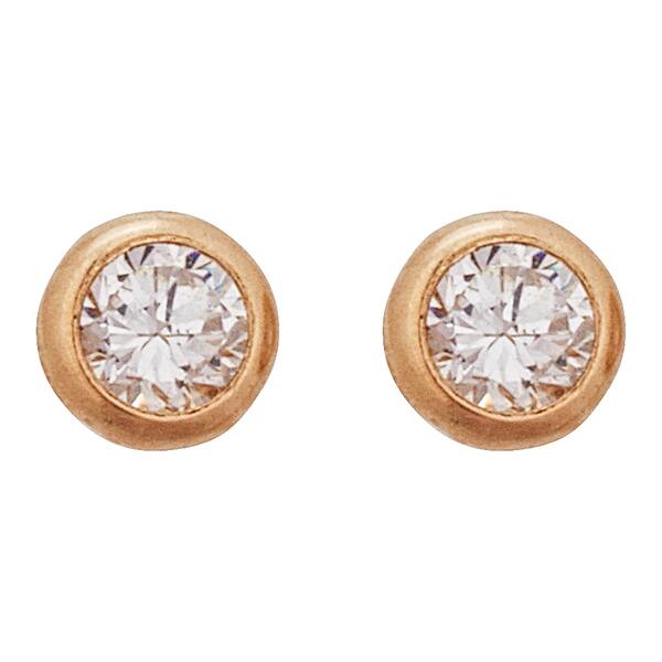 14K Yellow Gold 5mm Round Gemstone Stud Earring with Silicone Back Decadence 14K Yellow Gold 5mm Round Gemstone Stud Earring with Silicone Back Decadence
