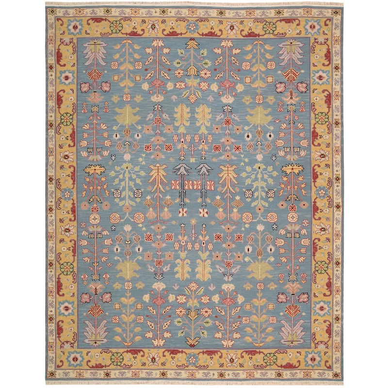 Nourison Nourmak Traditional Border Area Rug - 12' x 15' - Blue - Runner/Rectangle