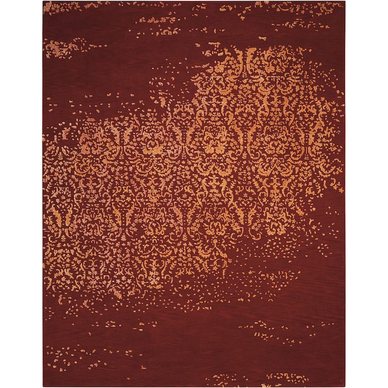 Nourison Opaline Area Rug - 7'9" x 9'9" - Burnt/Orange - Runner/Rectangle