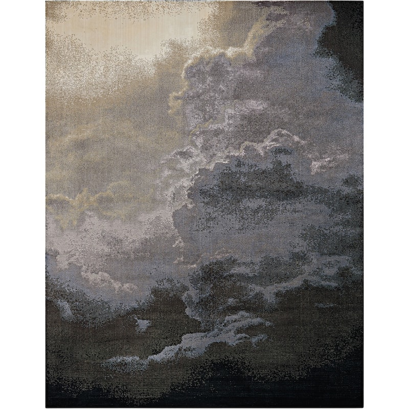 Nourison Twilight Area Rug - 12' x 15' - Black/Grey - Rectangle