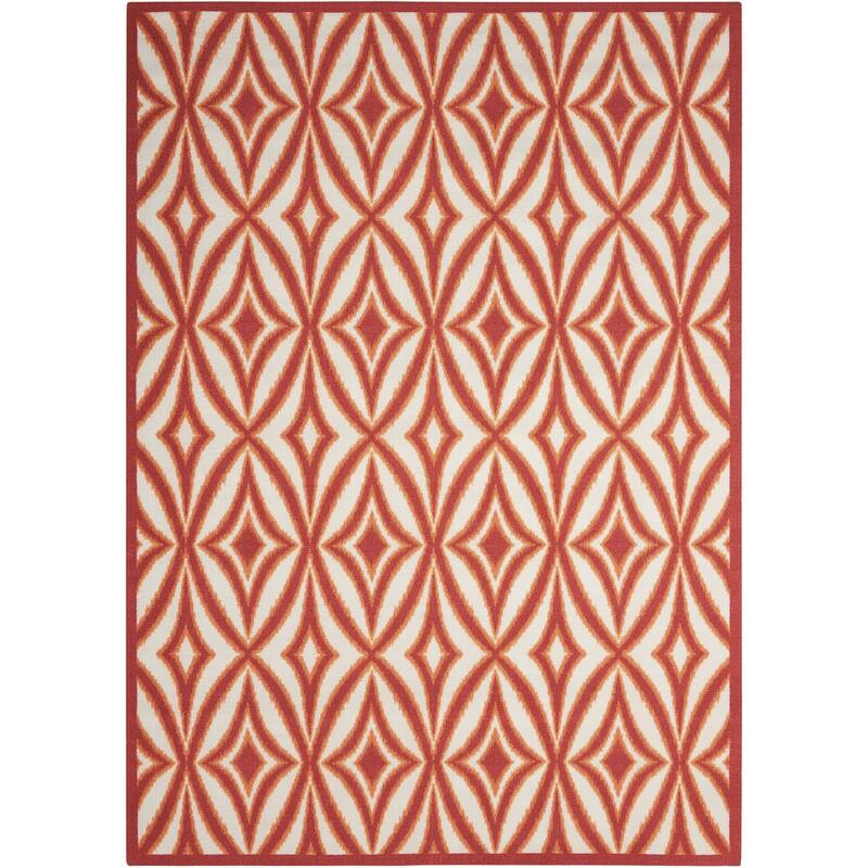 Waverly Sun N' Shade Geometric Indoor/Outdoor Area Rug - 10' x 13' - Light Blue
