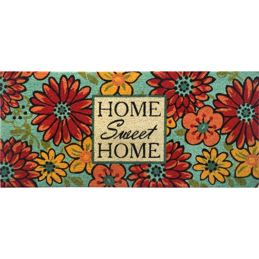 Home Dynamix Fiesta Collection Buton Home Sweet Home Coir Mat 2 X 3