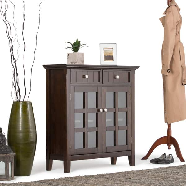 Shop Wyndenhall Normandy Solid Wood 36 Inch Wide Rustic Entryway Hallway Storage Cabinet 36 W X 12 D X 36 H 36 W X 12 D X 36 H Overstock 12197603 Natural Aged Brown