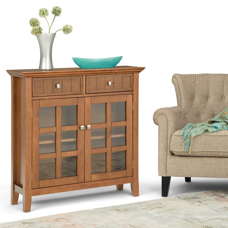 WYNDENHALL Normandy SOLID WOOD Entryway Storage Cabinet