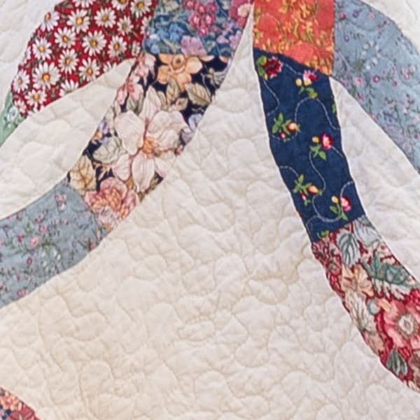 Heritage Wedding Ring Hand Pieced Cotton Quilt Set
