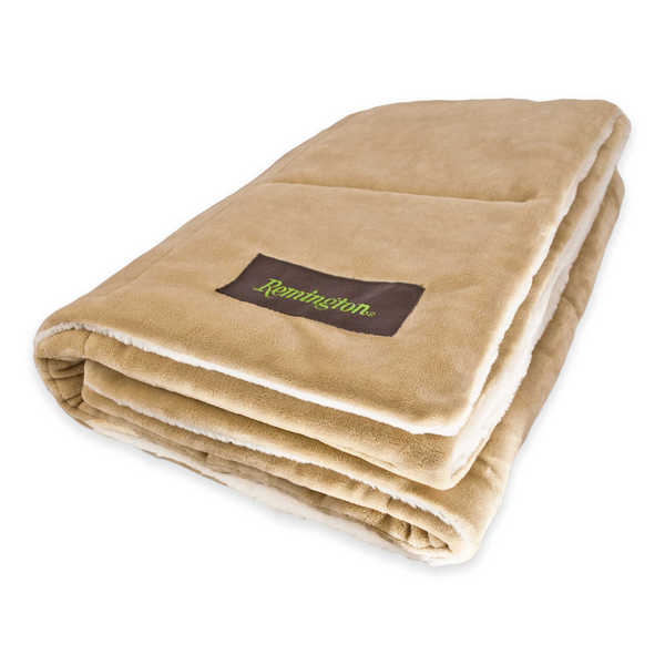 Shop Remington Supreme Velvet Oversized Filled Taupe Throw Free