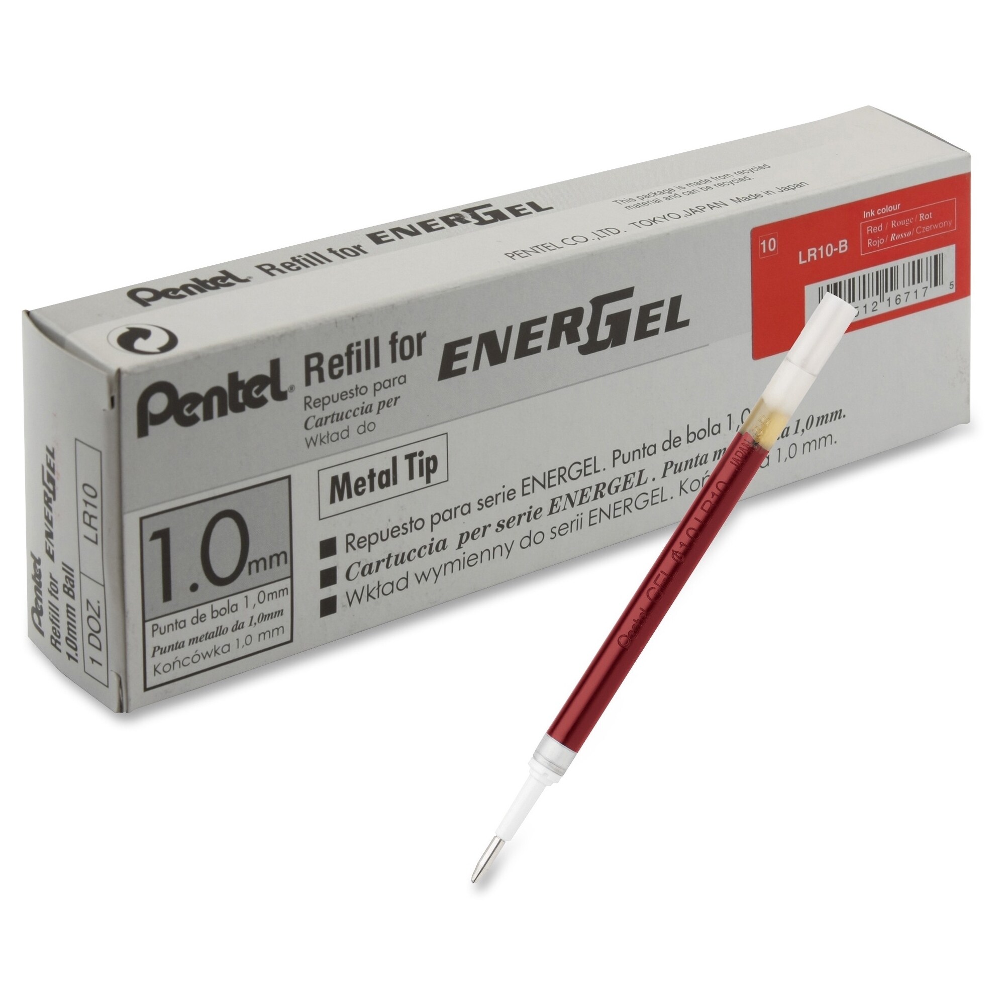 Pentel EnerGel Liquid Gel Pen Refill - Red Red | eBay
