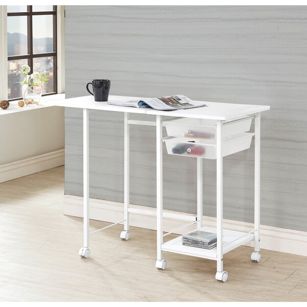 Shop Coaster Company Metal 2-Drawer Folding Desk - Free ...