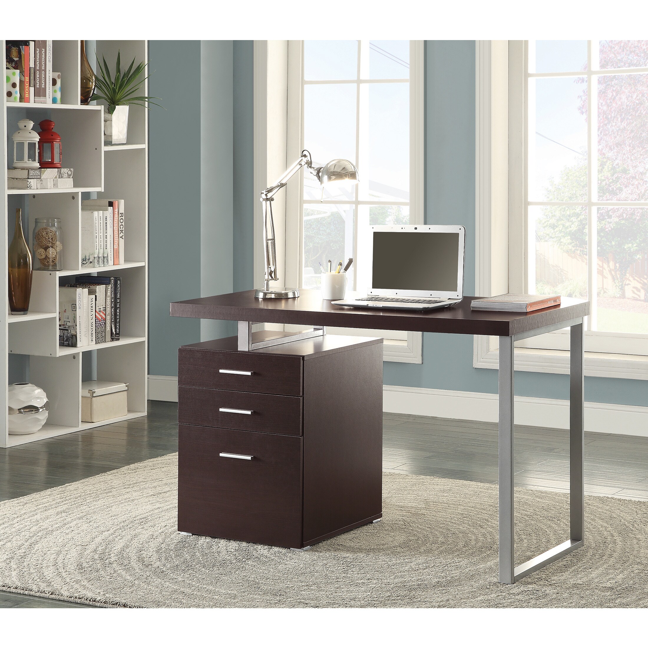 Shop Strick Bolton Joffe Brown Metal Computer Desk On Sale