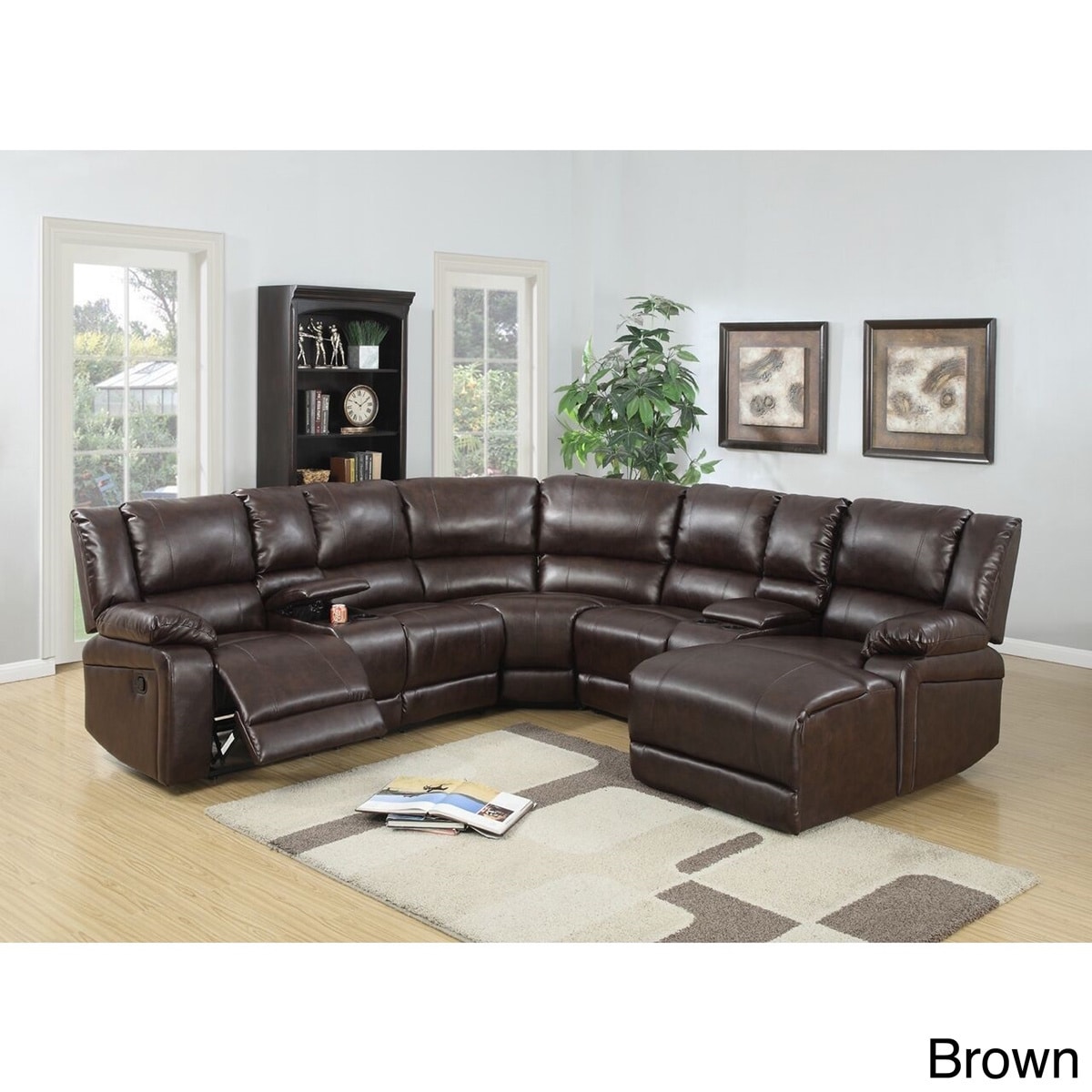 Segudet Bonded Leather Motion Sectional Sofa Ebay Image Is Loading Segudet Bonded Leather Motion Sectional Sofa