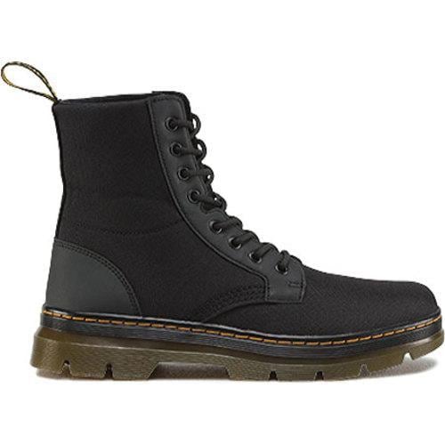 dr martens combs nylon ankle boots in black