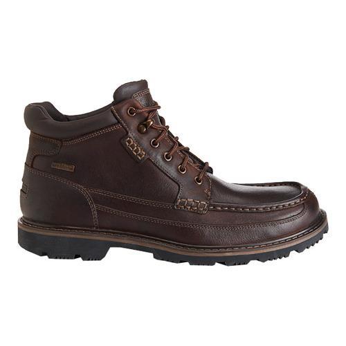 Men's Rockport Gentlemen's Boot Waterproof Moc Toe Mid Cocoa Leather ...