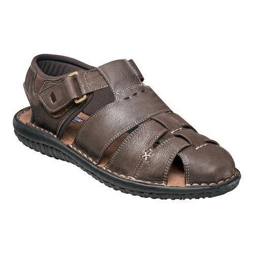 Men's Florsheim Coastal Fisherman Sandal Brown Milled Kidskin Nubuck ...