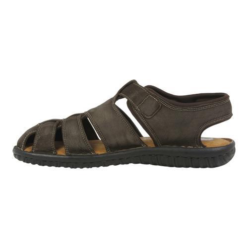 Men's Florsheim Coastal Fisherman Sandal Brown Milled Kidskin Nubuck ...