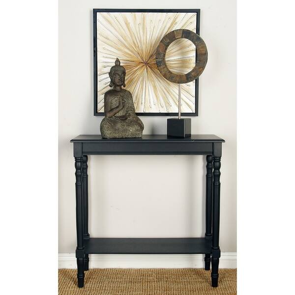 Awesome overstock console tables Traditional 32 Inch Rectangular Black Console Table By Studio 350 On Sale Overstock 12203096