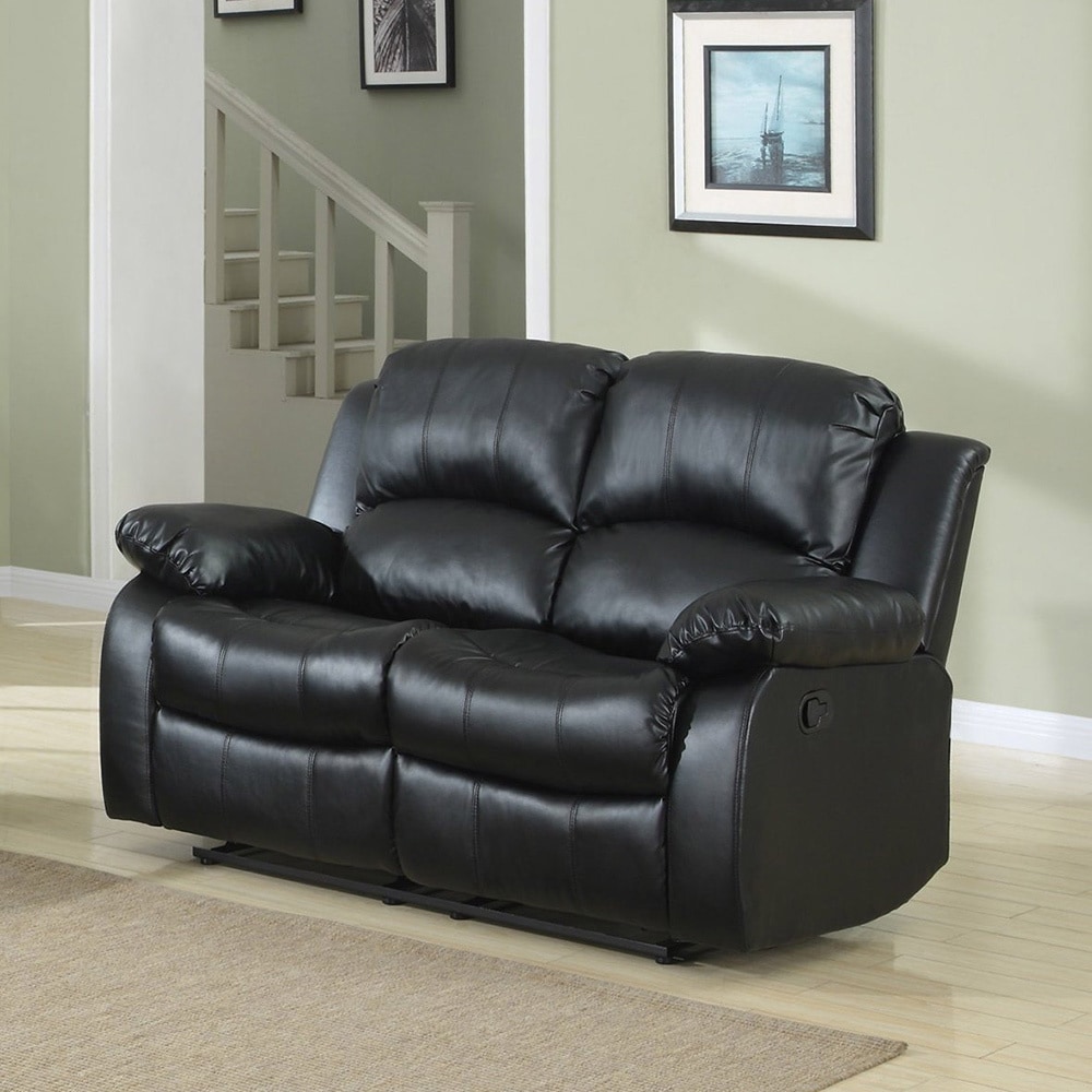 Shop Classic Oversize And Overstuffed 2 Seat Bonded Leather Double