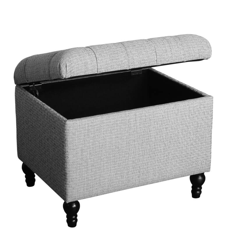 HomePop Medium Tufted Storage Ottoman