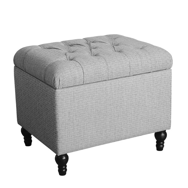 Shop HomePop Medium Tufted Storage Ottoman Free Shipping Today