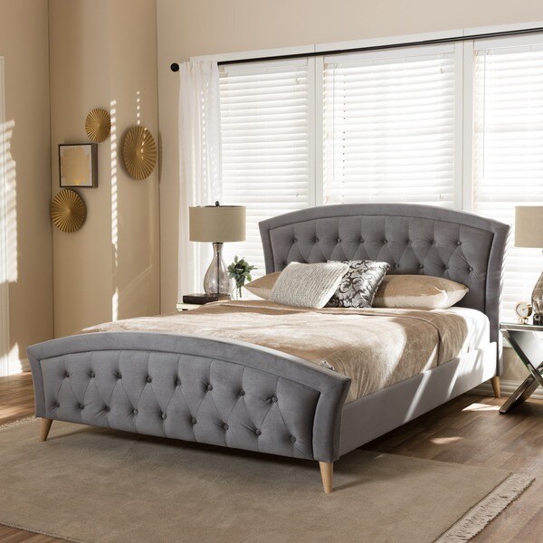 Contemporary Fabric Platform Bed by Baxton Studio